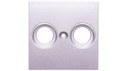 Merten System M Płytka centralna podwójna gniazda antenowego TV/SAT aluminium MTN4122-0460