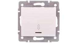 LOGI Łącznik schodowy z LED śrubowy 10AX 250V biały 021140102 25081