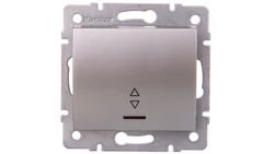 LOGI Łącznik schodowy z LED śrubowy 10AX 250V srebrny 021140143 25200