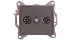 LOGI Gniazdo antenowe RTV końcowe Grafit 25278