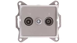 LOGI Gniazdo antenowe RTV końcowe Srebrny 25219