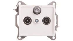 LOGI Gniazdo antenowe RTV/SAT przelotowe Biały 25102