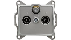 LOGI Gniazdo antenowe RTV/SAT końcowe Srebrny 25221