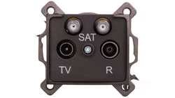 LOGI Gniazdo antenowe TV/2xSAT końcowe Grafit 25282