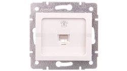 LOGI Gniazdo telefoniczne 1xRJ11 Biały 25106