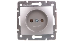 DOMO Gniazdo pojedyncze śrubowe 16A 250V srebrny 011210143 24848