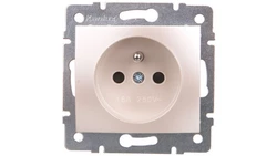 DOMO Gniazdo pojedyncze ochrona styków śrubowe 16A 250V perłowy biały 011250130 24971