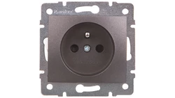 DOMO Gniazdo pojedyncze ochrona styków śrubowe 16A 250V grafit 011250141 24912