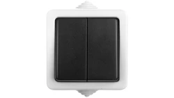 TEKNO Łącznik świecznikowy śrubowy 10AX 250V szary IP54 25351