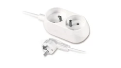 Przedłużacz 2-gniazda z/u 10A 8m /OMY 3x1/ biały PS-270