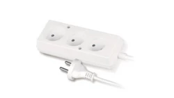Przedłużacz 3-gniazda b/u 10A 2m /OMY 2x1/ biały PS-360
