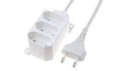 Przedłużacz 3-gniazda b/u Euro 2,5A 3m /OMYp 2x0,75/ biały PS-362 P