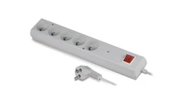 Listwa przeciwprzepięciowa PS-5P 5-gniazd z/u 10A 5m /OMY 3x1/ szara