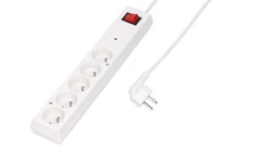 Listwa przeciwprzepięciowa PS-5PF z filtrem 5-gniazd z/u 10A 5m /OMY 3x1/ biała