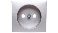 VALENA Gniazdo pojedyncze b/u 16A IP20 aluminium 770116