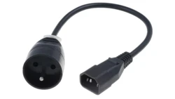Przedłużacz do UPS 1-gniazdo z/u 10A /H05VV-F 3x1 0,3m/ z wtykiem IEC C14 PS-PCU 171