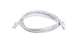 Kabel krosowy patchcord U/UTP kat.5e CCA biały 2m 68504