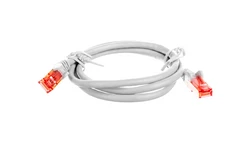 Kabel krosowy patchcord U/UTP kat.6 CCA szary 1m 68439