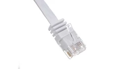 Kabel krosowy płaski patchcord U/UTP kat.5e biały 2m 93359