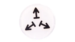 Soczewka przycisku 22mm płaska biała z symbolem ZWOLNIENIE M22-XDL-W-X15 218313