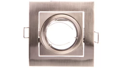 Sufitowa oprawa punktowa VILA uchylna, IP20, kwadrat, inox