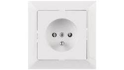 PREMIUM Gniazdo pojedyncze z/u IP20 białe GPt-16 Pr