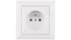 OPAL Gniazdo pojedyncze z/u białe GPt-16 Op