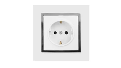 MAGIC Gniazdo pojedyncze z/u Schuko biały/chrom GPt-17 M