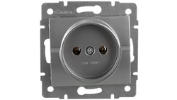 LOGI Gniazdo pojedyncze 2P śrubowe 16A 250V Srebrny 25203