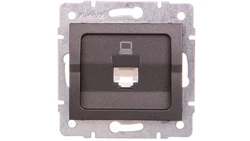 LOGI Gniazdo komputerowe pojedyncze (RJ45Cat 5e Jack) Grafit 25285