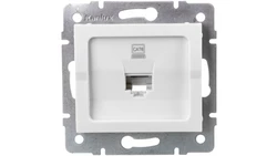 LOGI Gniazdo komputerowe pojedyncze (RJ45Cat 6 Jack) Biały 25109