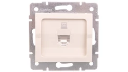 LOGI Gniazdo komputerowe pojedyncze (RJ45Cat 6 Jack) Kremowy 25168