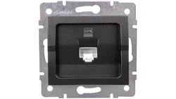 LOGI Gniazdo komputerowe pojedyncze (RJ45Cat 6 Jack) Grafit 25286