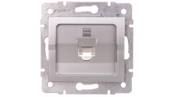 LOGI Gniazdo komputerowe pojedyncze (RJ45Cat 6 Jack) Srebrny 25227