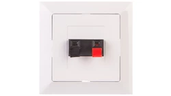 PREMIUM Gniazdo głośnikowe pojedyncze białe GG1 - Pr