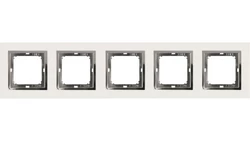 MAGIC Ramka pięciokrotna biały/chrom Ra-5 M