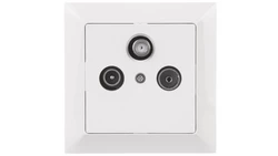 PREMIUM Gniazdo antenowe RTV/SAT białe GAPS-Pr