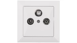 OPAL Gniazdo antenowe RTV/SAT białe GAPS-Op