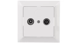 PREMIUM Gniazdo antenowe RTV końcowe 6db białe GAP-Pr/K