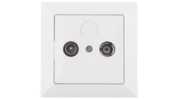 OPAL Gniazdo antenowe RTV końcowe 6db białe GAP-Op/K