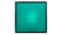Główka lampki sygnalizacyjnej 30x30mm kwadratowa 22mm zielona ZB5CV033