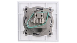 MAGIC Gniazdo antenowe podwójne RTV/SAT biały/chrom GAPS/2-M