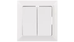 PREMIUM Łącznik podwójny z podświetleniem biały WP-3 Pr/S