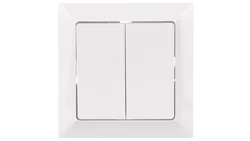 PREMIUM Łącznik schodowy podwójny biały WP-5/2 Pr