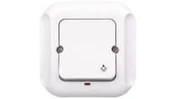 TOPAZ Przycisk zwierny /światło/ z podświetleniem biały WP-6T/S