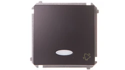 Simon Basic Przycisk dzwonek z podświetleniem 10AX 250V grafit matowy BMD1L.01/28