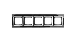 Simon 54 Nature Ramka pięciokrotna szkło KSIĘŻYCOWA LAWA DRN5/74