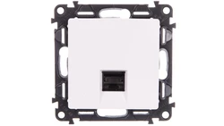 VALENA LIFE Gniazdo komputerowe RJ45 kat.6A STP białe 753148