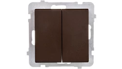 SONATA Przycisk podwójny zwierny czekoladowy metalik ŁP-17R/m/40