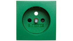 B.3/B.7 Płytka czołowa gniazda z/u z przesłonami zielony 3965760063